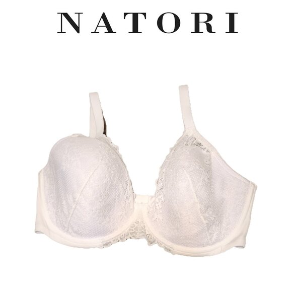 Natori Heavenly Convertible Comfort Lace Contour Underwire Bra White 32G - Picture 1 of 10